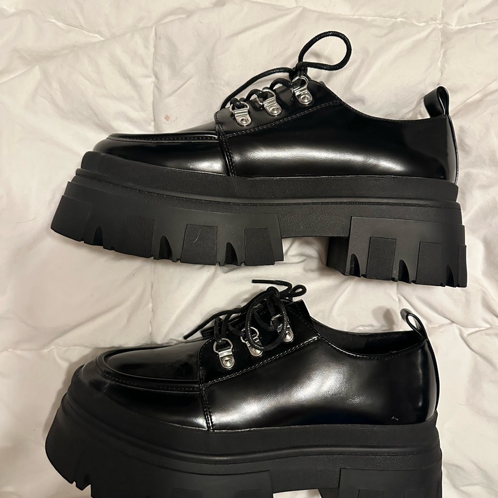 ASOS Black Platform Shoes - Picture 2 of 5